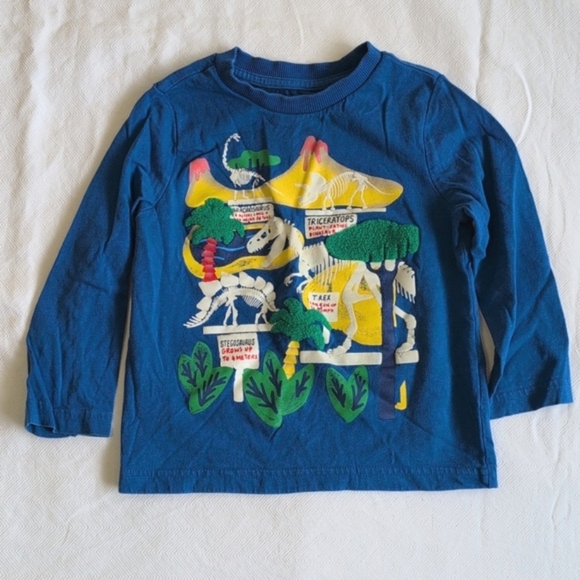 f&f dinosaur boucle graphic long sleeve cotton shirt 12-18 months baby boy - Picture 1 of 6